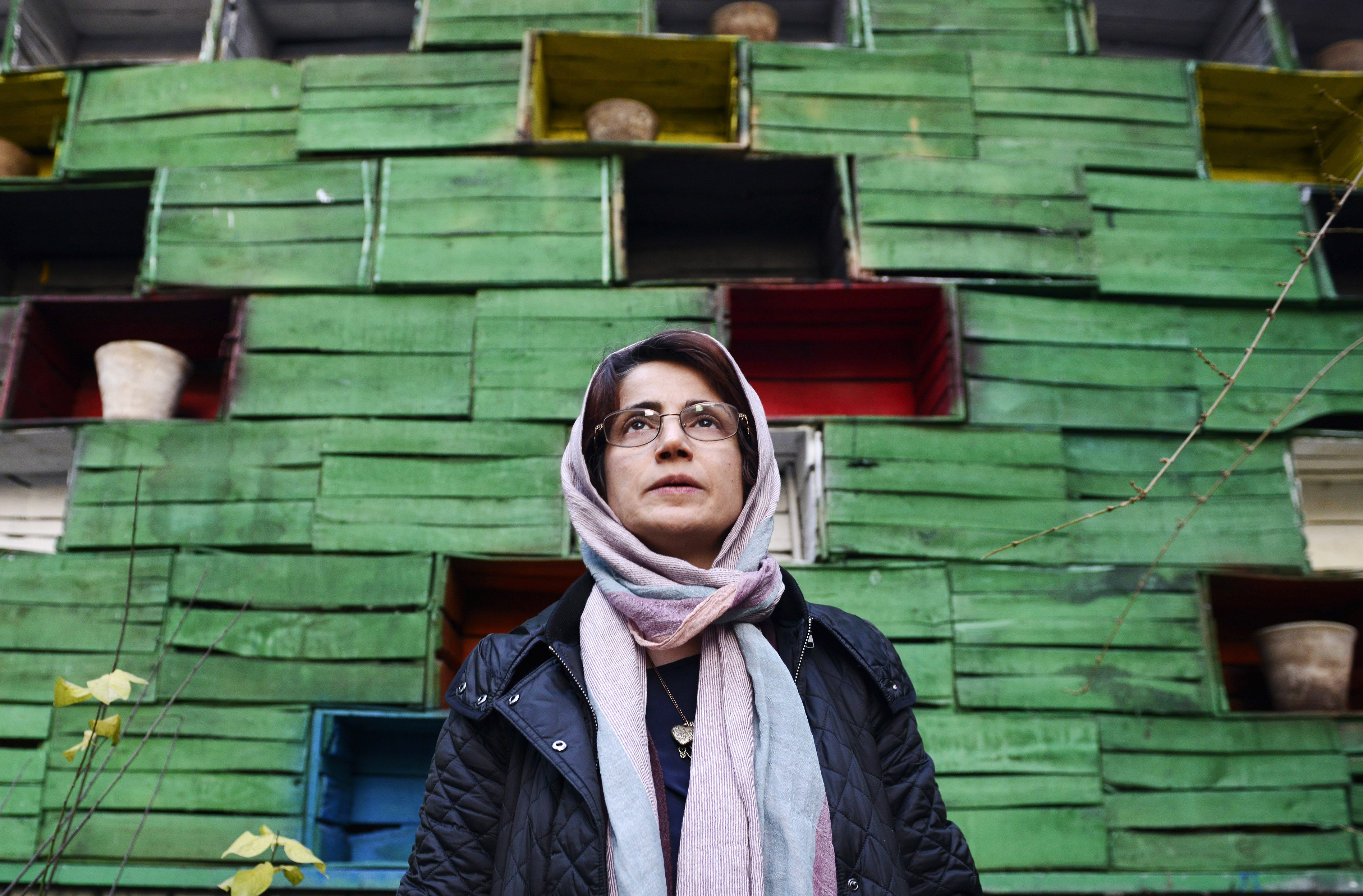 TEHRAN, IRAN - DECEMBER 9, 2014: Human rights lawyer Nasrin Sotoudeh photographed in the garden of her office on December 9, 2014 in Tehran, Iran. Nasrin Sotoudeh is a human rights lawyer who has represented imprisoned Iranian opposition activists and politicians following the disputed June 2009 Iranian presidential elections as well as prisoners sentenced to death for crimes committed when they were minors. Sotoudeh was arrested in September 2010 on charges of spreading propaganda and conspiring to harm state security and was imprisoned in solitary confinement in Evin Prison. In January 2011, Iranian authorities sentenced Sotoudeh to 11 years in prison, in addition to barring her from practicing law and from leaving the country for 20 years. An appeals court later reduced Sotoudeh's prison sentence to six years, and her ban from working as a lawyer to ten years. On 26 October 2012, Sotoudeh was announced as a co-winner of the Sakharov Prize of the European Parliament. She shared the award with Iranian film director Jafar Panahi. Sotoudeh was released on 18 September 2013 along with ten other political prisoners, including opposition leader Mohsen Aminzadeh, days before an address by Iranian President Hassan Rouhani to the United Nations. No explanation was given for her early release. (Photo by Kaveh Kazemi/Getty Images)